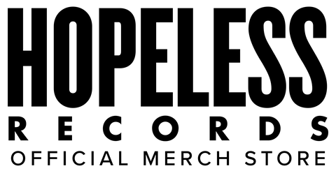 Black text on a white background reads Hopeless Records Official Merch Store, with Hopeless in large bold letters and the rest in smaller capital letters below.