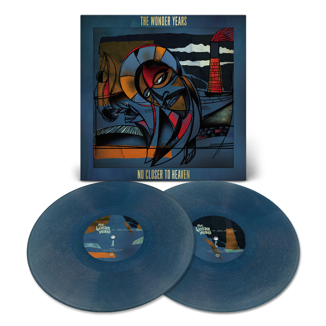 Two blue vinyl records are shown in front of The Wonder Years&