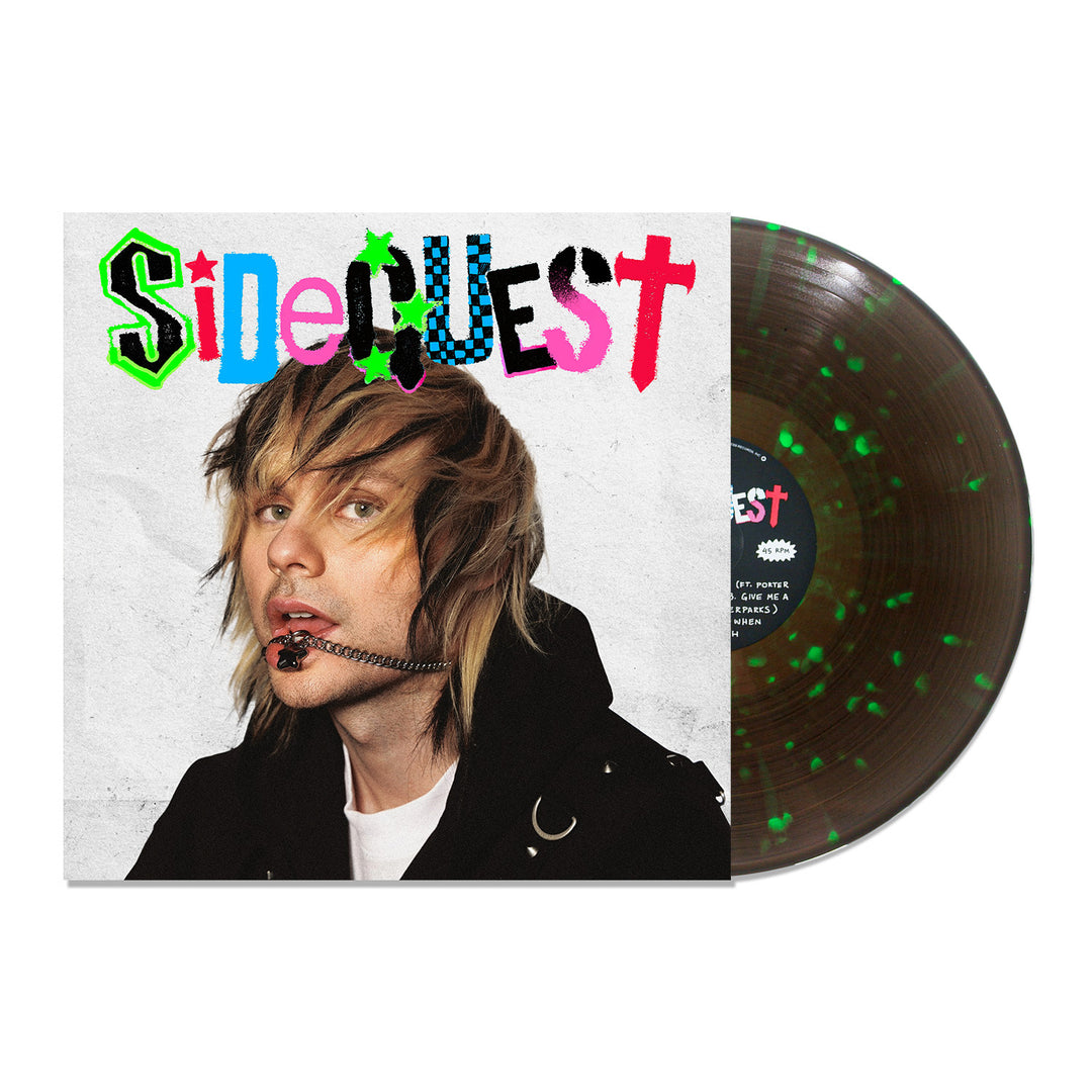Vinyl record with colorful &