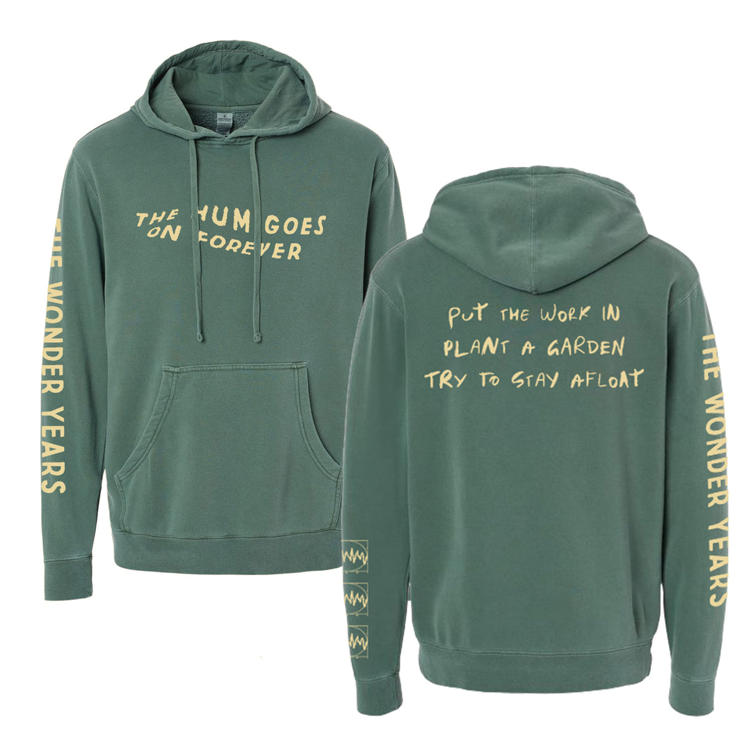 Exclusive Design: The Wonder Years Hoodie features cream text on green, inspiring quotes front and back, wavy-line sleeves, and unbeatable comfort. Brand: The Wonder Years.