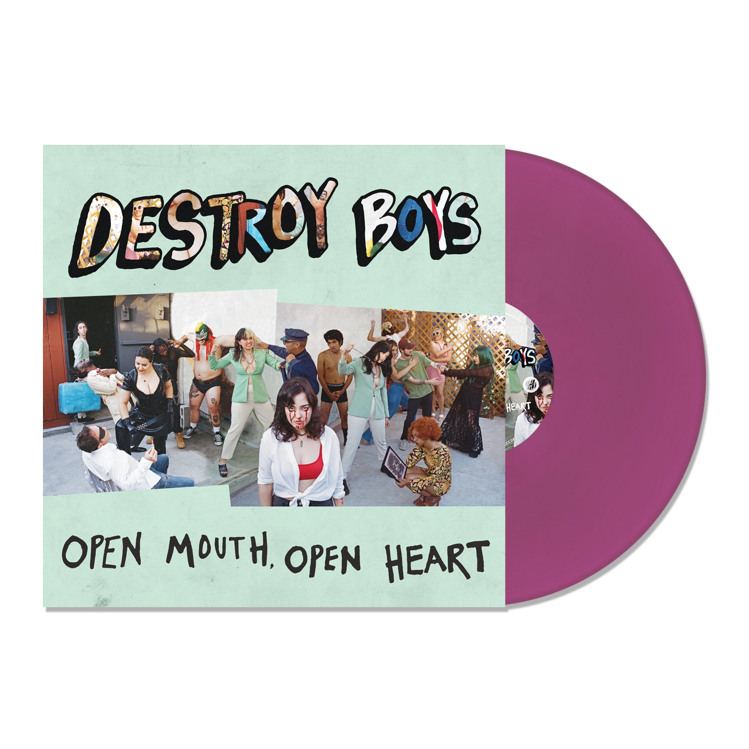 Destroy Boys 'Open Mouth, Open Heart' Purple VINYL LP – Hopeless
