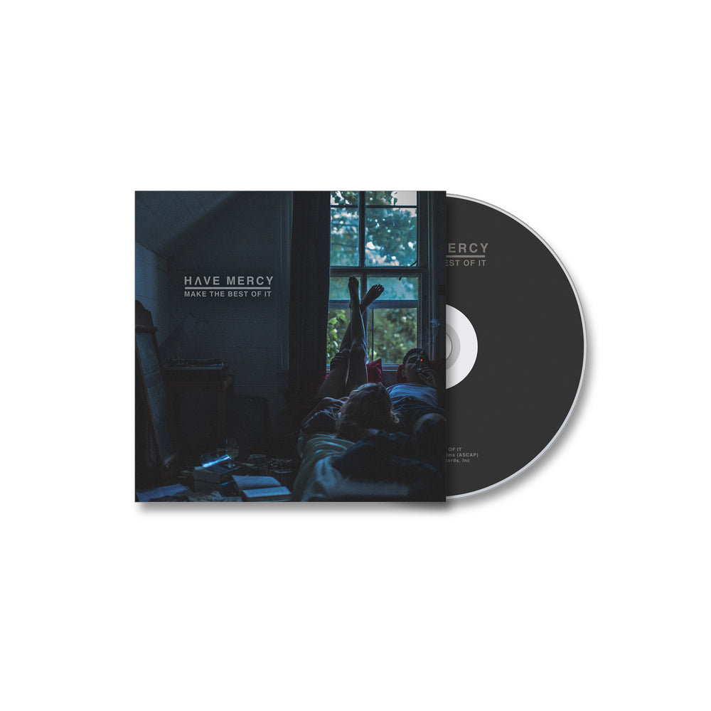 A CD and case featuring Have Mercys album Make the Best of It. The cover shows someone on a bed with sunlight streaming in. Includes tracks like Smoke And Lace—see the full track list inside.